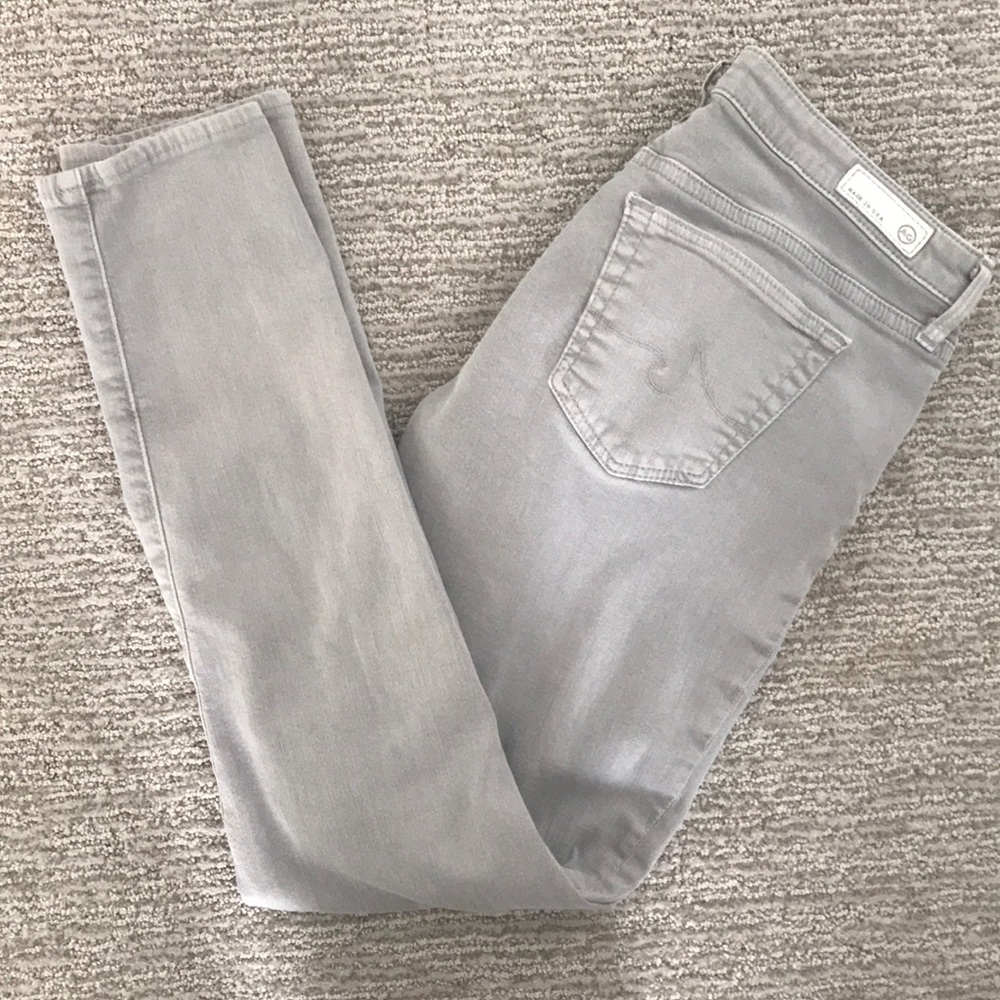 AG the Legging Ankle super skinny ankle jeans gray